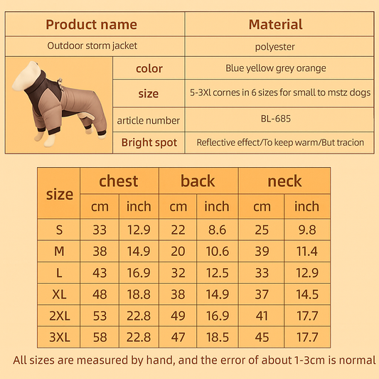 Outdoor Dog Warm Jacket