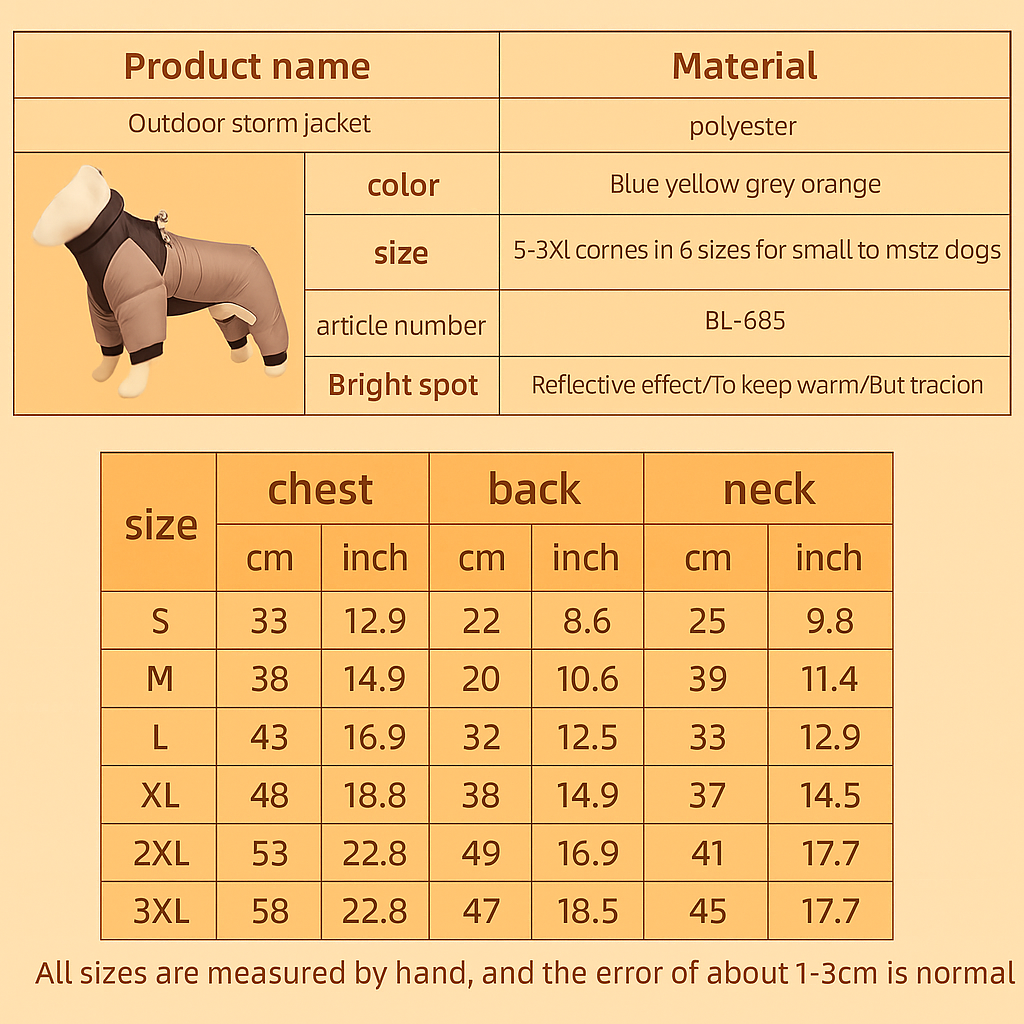 Outdoor Dog Warm Jacket